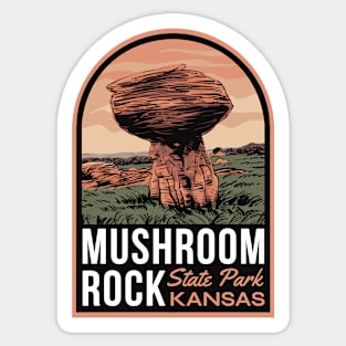 Mushroom Rock State Park Kansas Sticker